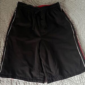 Kids Reversible Black and Red Sports Shorts